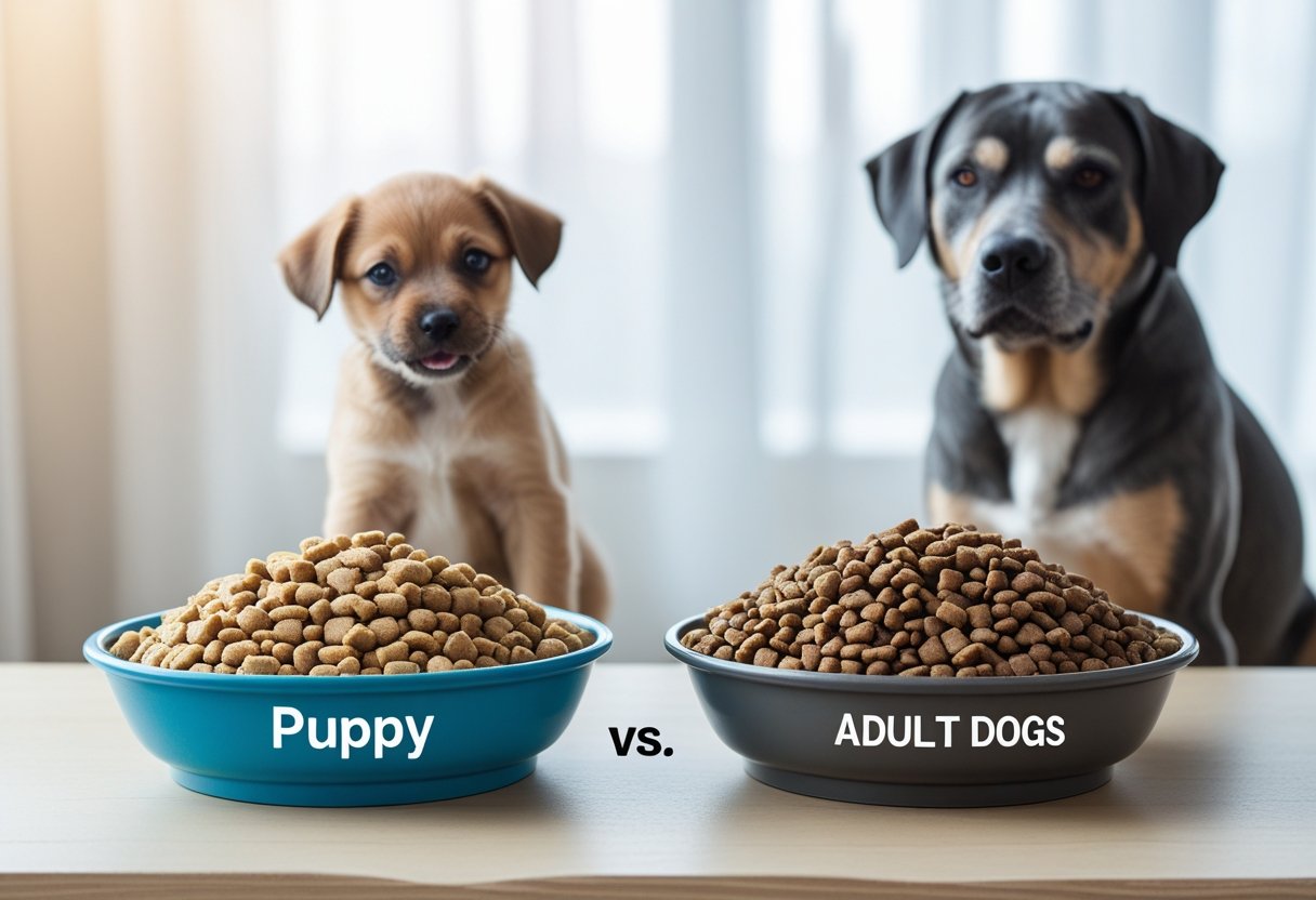 Difference Between Puppy Food and Adult Dog Food